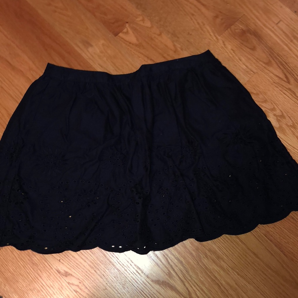 Black crochet skirt